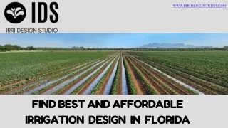 Find Best and Affordable Irrigation Design in Florida - Irri Design Studio