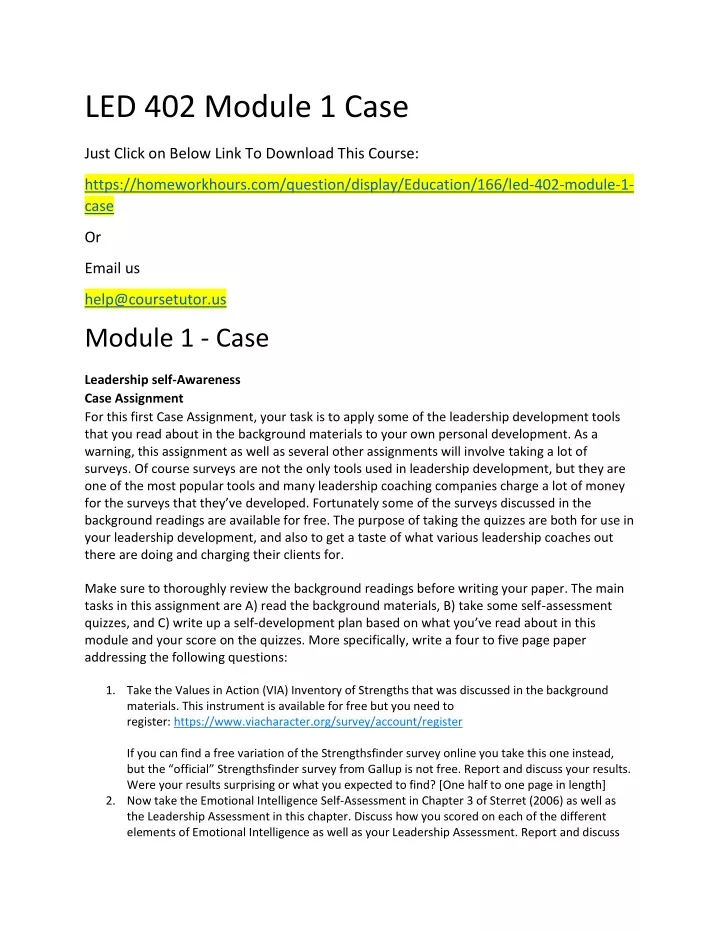 led 402 module 1 case