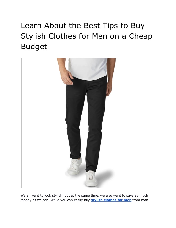 learn about the best tips to buy stylish clothes