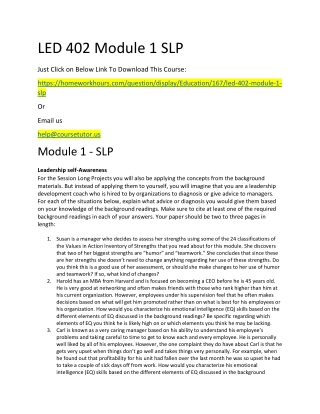 led 402 module 1 slp