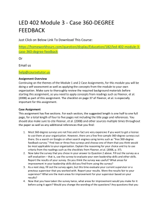 led 402 module 3 case 360 degree feedback