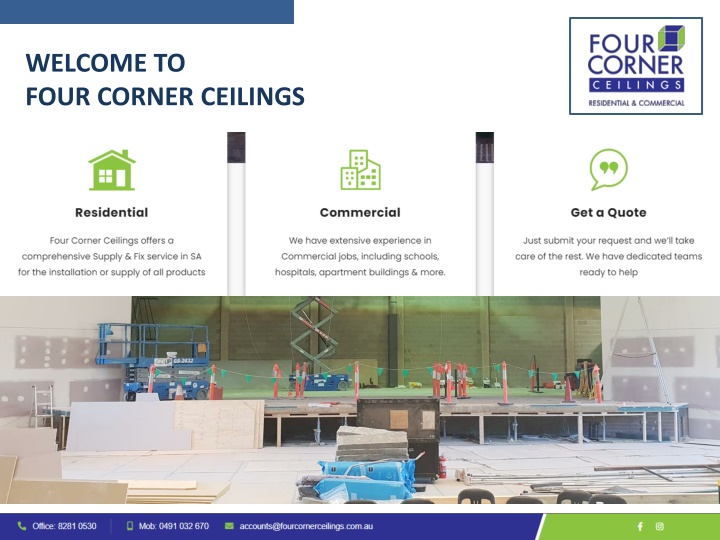 welcome to four corner ceilings