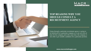 Top reasons why you should consult a recruitment agency