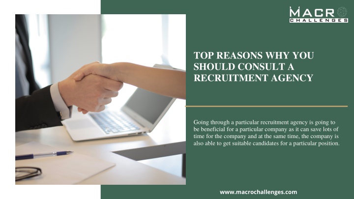 top reasons why you should consult a recruitment