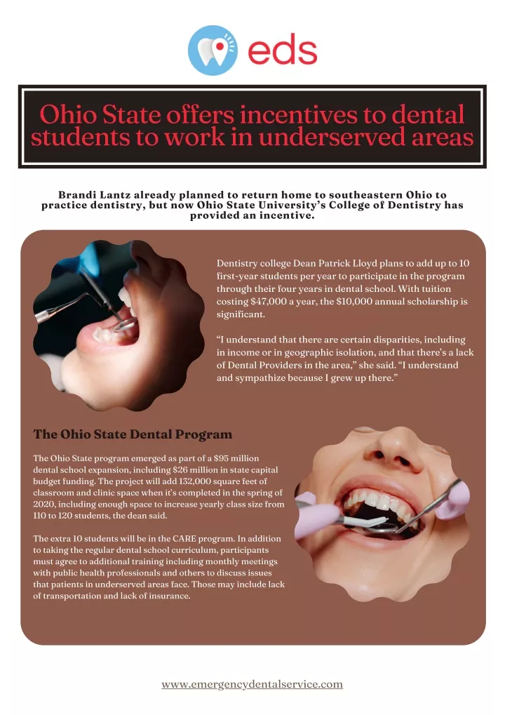 ohio state offers incentives to dental students