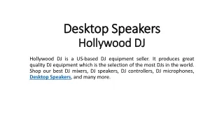 Desktop Speakers - Hollywood DJ