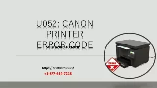 Fix U052: Canon Printer Error Code Solutions