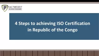 4 Steps to achieving ISO Certification in Republic of the congo