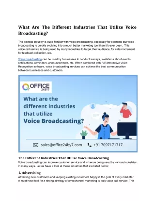 what are the different industries that utilize