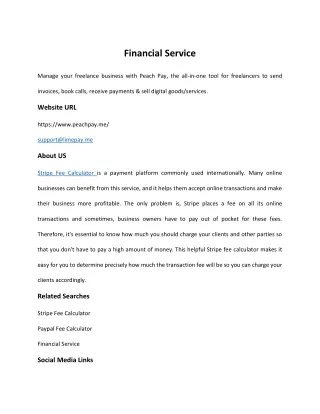 financial service