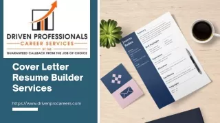 Cover Letter Resume Builder Services