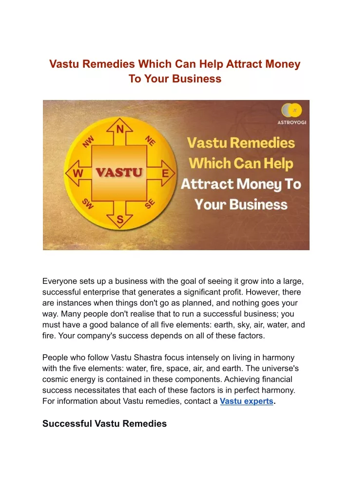 vastu remedies which can help attract money