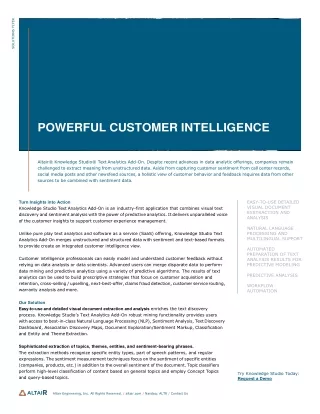 Powerful Customer Intelligence | Altair Knowledge Studio