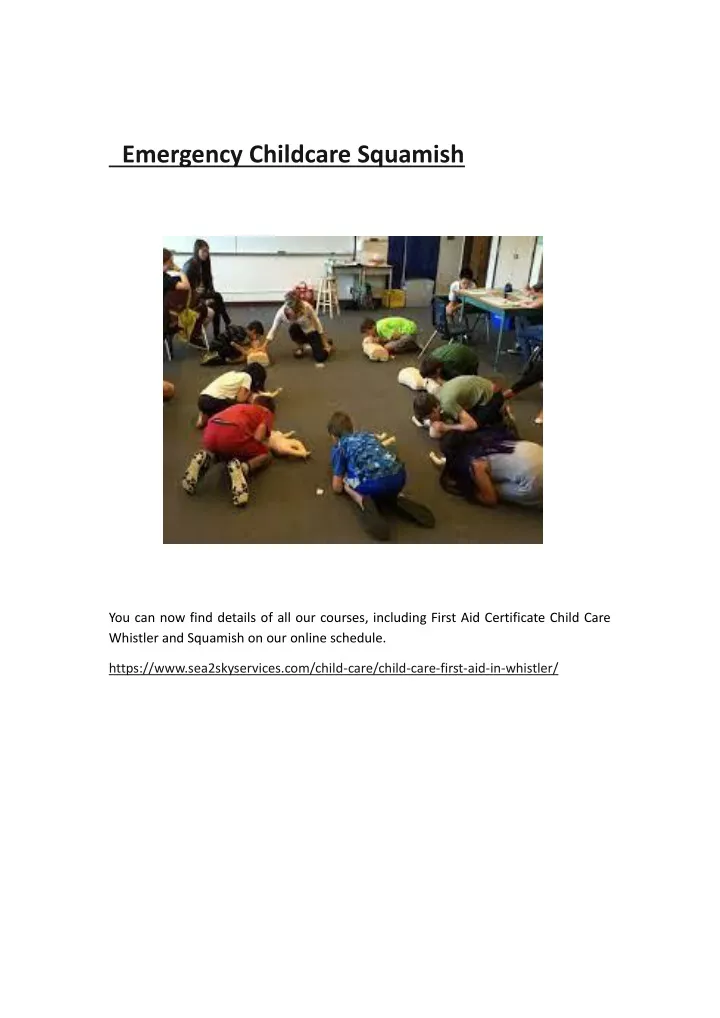 emergency childcare squamish