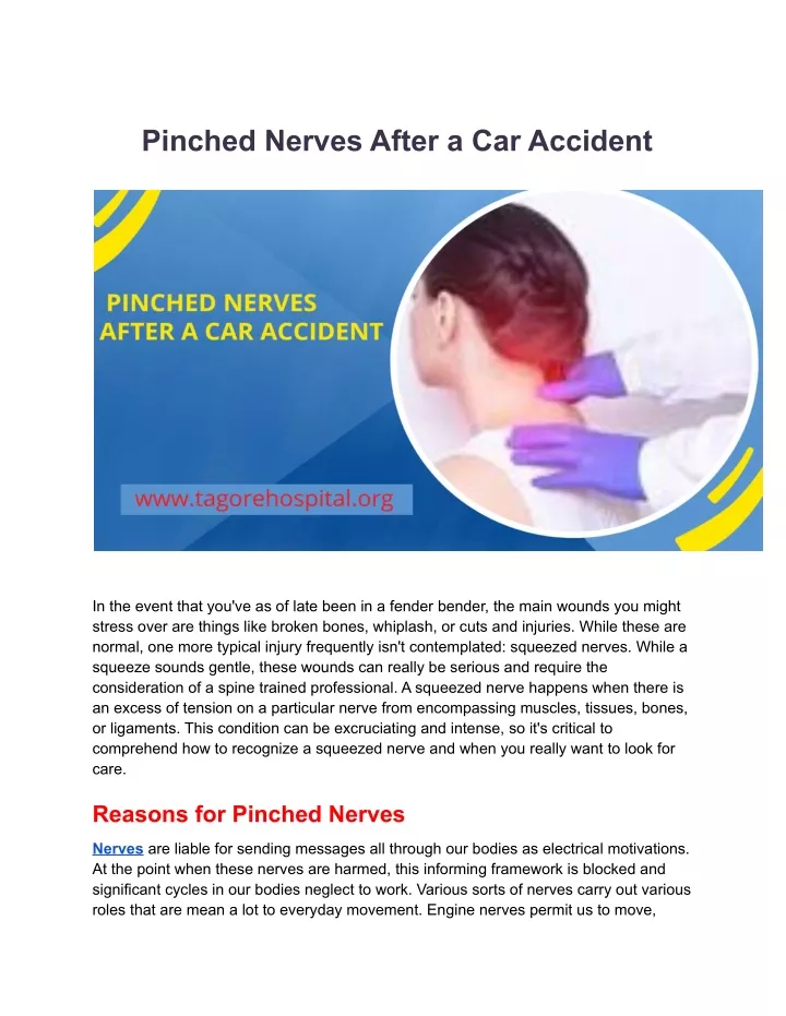 pinched nerves after a car accident