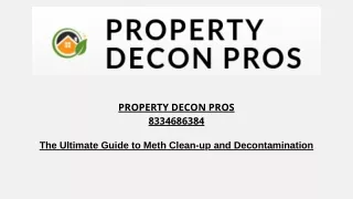The Ultimate Guide to Meth Clean-up and Decontamination