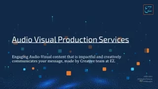 engaging audio visual content that is impactful