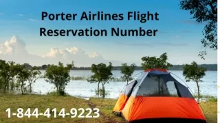 1-844-414-9223 Porter Airlines Flight Reservation Number