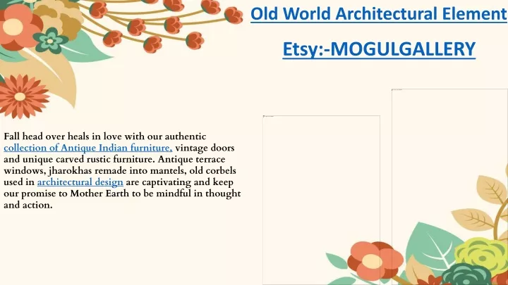 old world architectural element