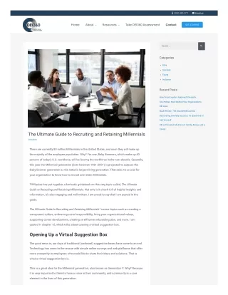 The Ultimate Guide to Recruiting and Retaining Millennials