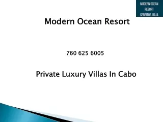 Private Luxury Villas In Cabo