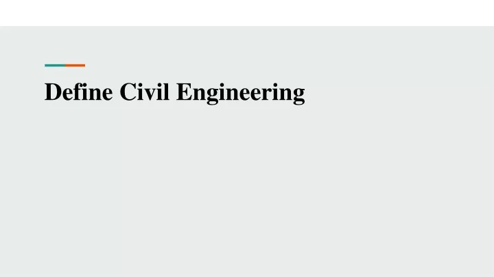 define civil engineering