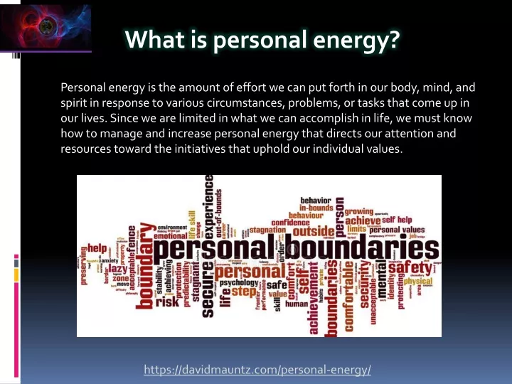 what is personal energy