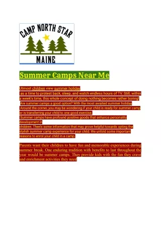 summer camps near me