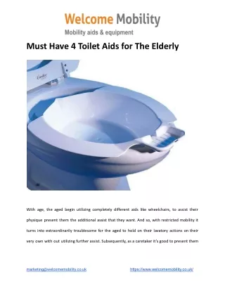 Must Have 4 Toilet Aids for The Elderly