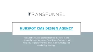 HubSpot CMS Design Agency | Transfunnel