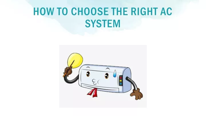 how to choose the right ac system