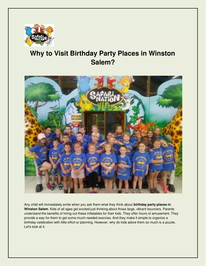 why to visit birthday party places in winston