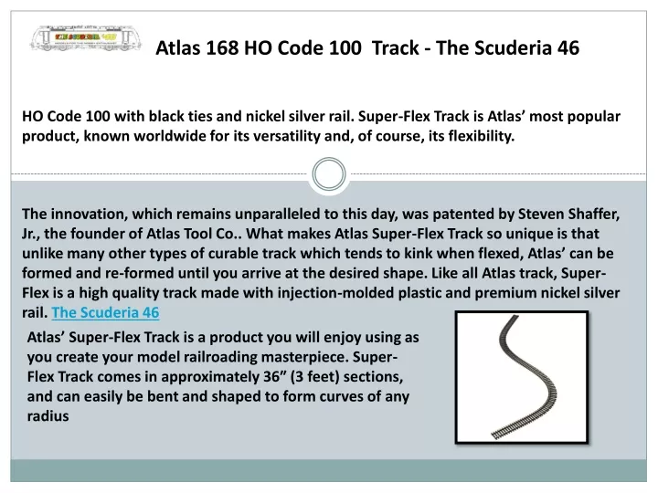 atlas 168 ho code 100 track the scuderia 46