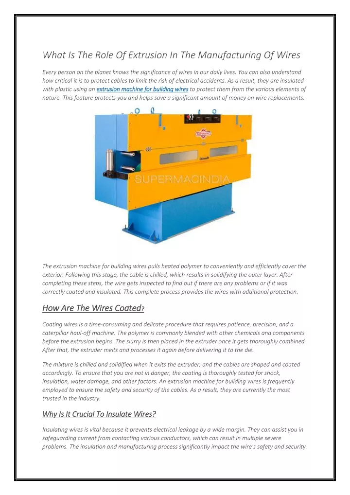 what is the role of extrusion