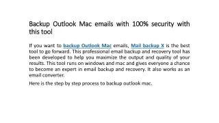 Backup Outlook Mac Mails