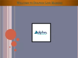 welcome to dolphin line marking