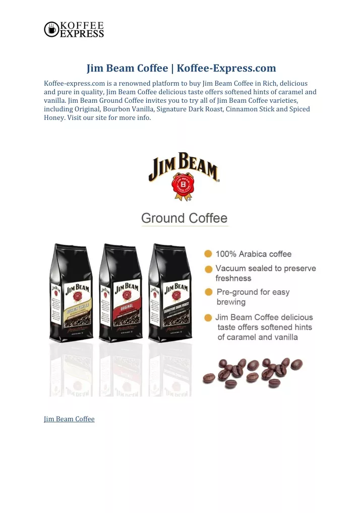 jim beam coffee koffee express com