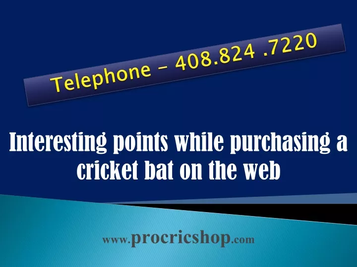 interesting points while purchasing a cricket