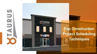 top construction project scheduling techniques