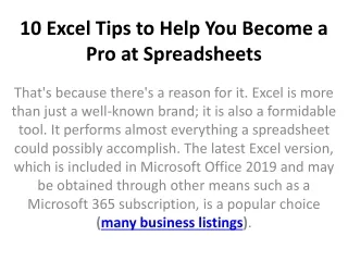 10 excel tips to help you become a pro at spreadsheets