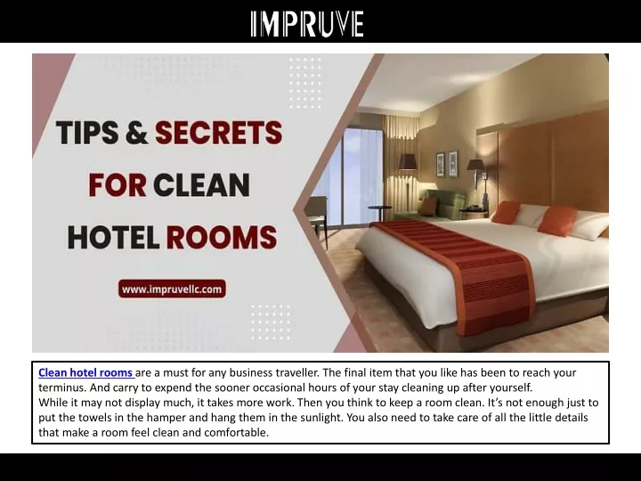 clean hotel rooms are a must for any business