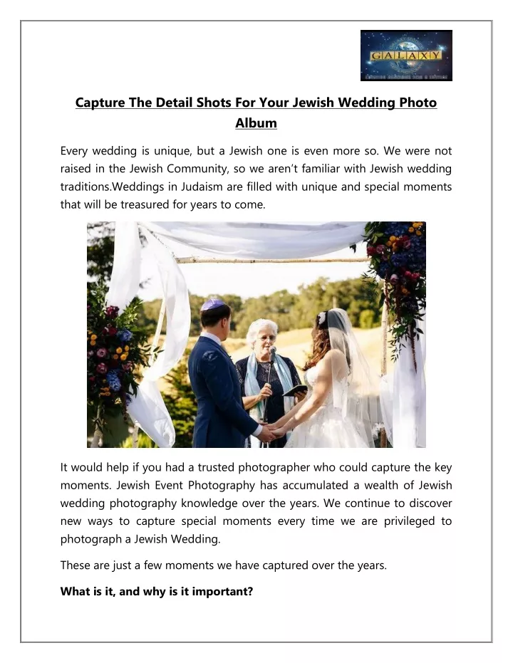 capture the detail shots for your jewish wedding