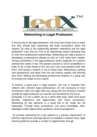 networking in legal profession in the journey