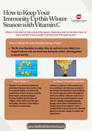 How to Keep Your Immunity Up this Winter Season with Vitamin C