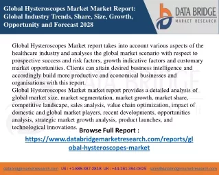 Global Hysteroscopes Market