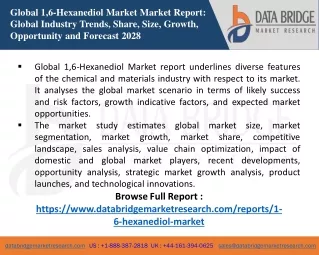 Global 1,6-Hexanediol Market