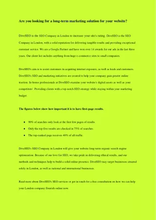 are you looking for a long term marketing