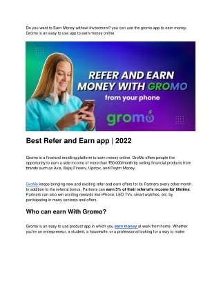 do you want to earn money without investment