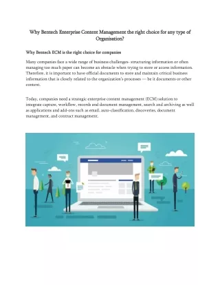 why bentech enterprise content management