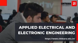 Applied Electrical And Electronic Engineering